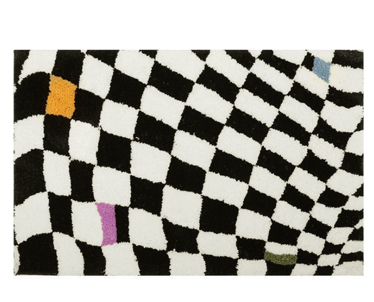 Tappeto retrò a scacchiera