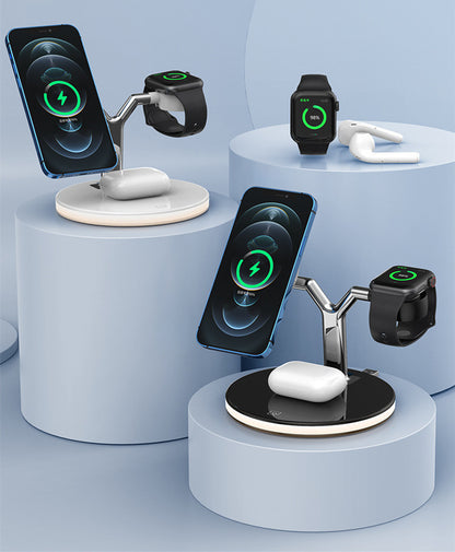 Caricatore magnetico 3 in 1 da 15W per iPhone, Watch e AirPods Pro