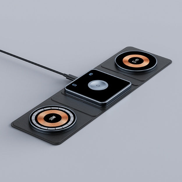 Caricatore magnetico 3 in 1 per iPhone, Apple Watch e AirPods