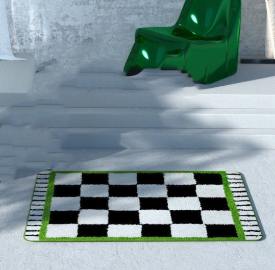 Tappeto retrò a scacchiera